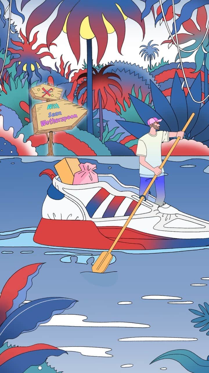 のインスタグラム：「The universal language of colour expresses emotions waiting to be felt. Explore colour with @sean_wotherspoon in an episode of Stream of ConZXiousness. Shop #adidasZX now at adidas.com/ZX.  See more episodes featuring @mettenarrative, @ranveersingh and @ninja on our IGTV.」