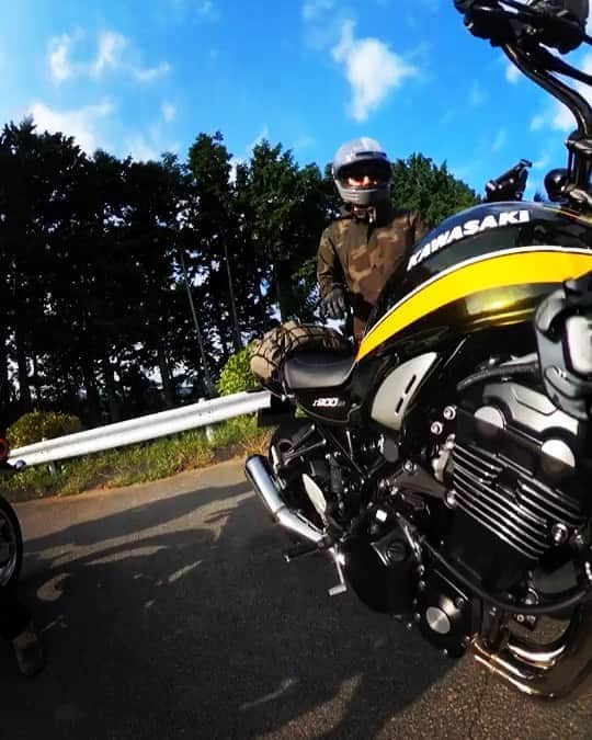 浅田信一のインスタグラム：「箱根ターンパイク⛰  #z900rs  #w650 #harleydavidson48  #triumphbonnevillet120  #zephyr750 #仲間とツーリング」