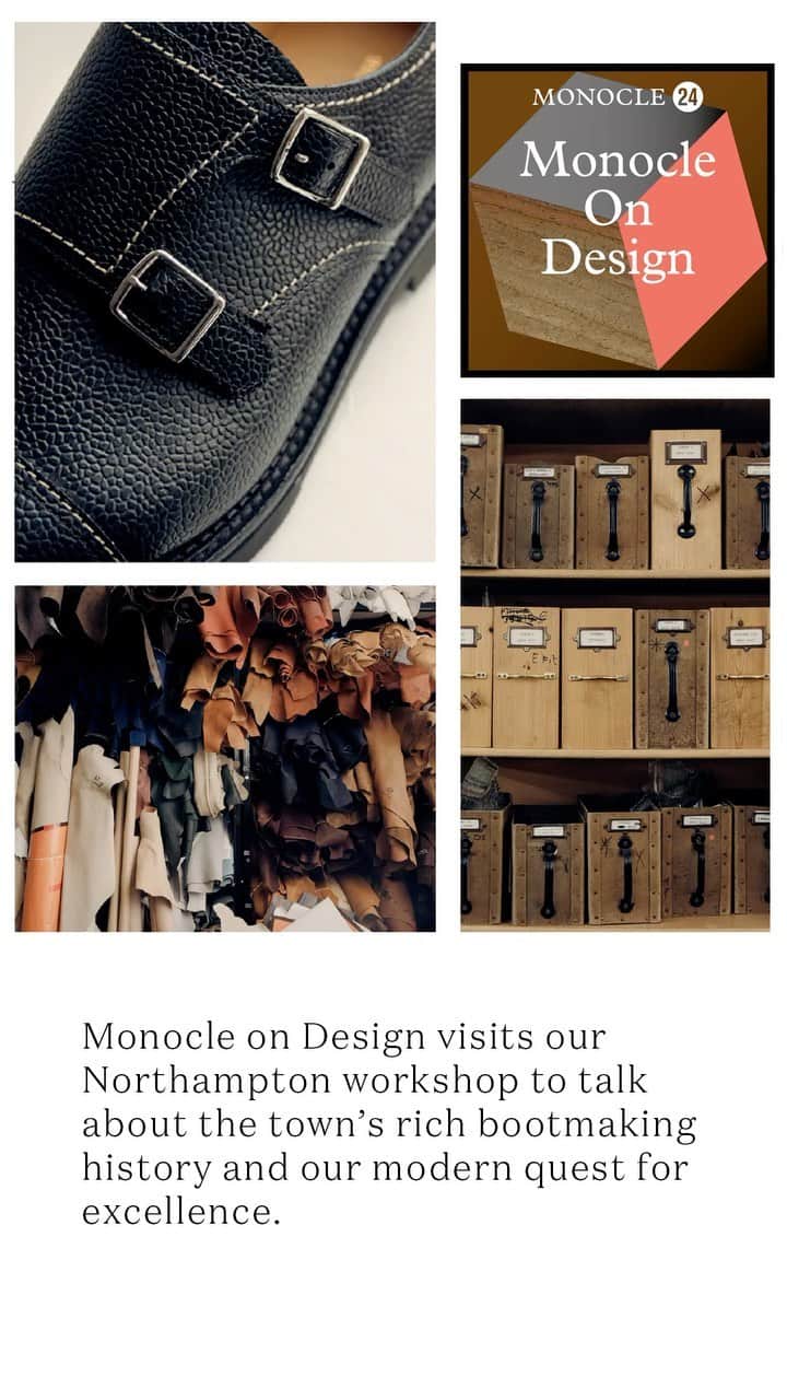 ジョンロブのインスタグラム：「M24 Radio made a visit to our Northampton worshop as part of their Monocle on Design podcast.」
