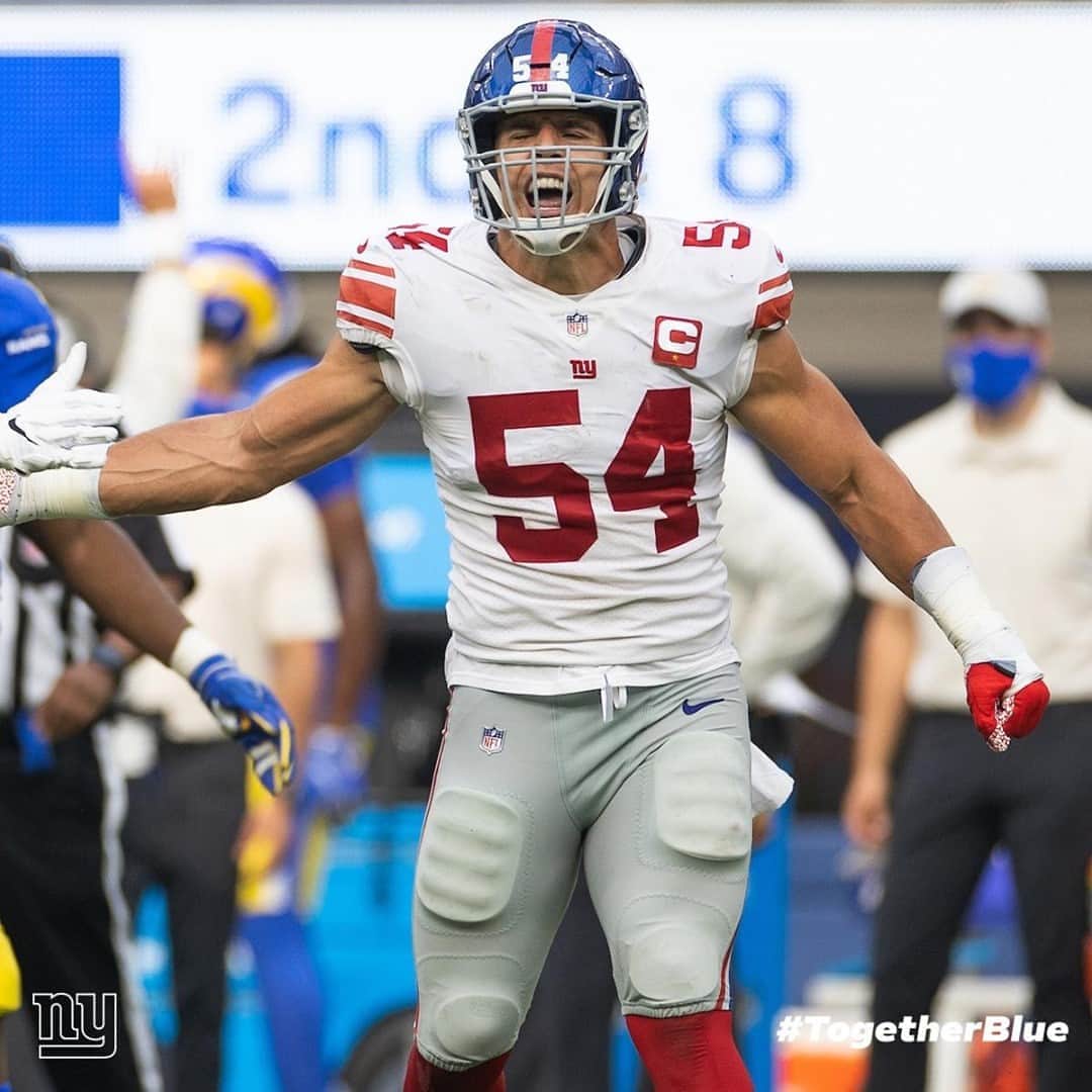 New York Giantsさんのインスタグラム写真 - (New York GiantsInstagram)「Blake Martinez is 1st in the NFL in @profootballfocus’ STOPS metric, with 23 tackles that constitute as a failure for offense」10月8日 9時00分 - nygiants