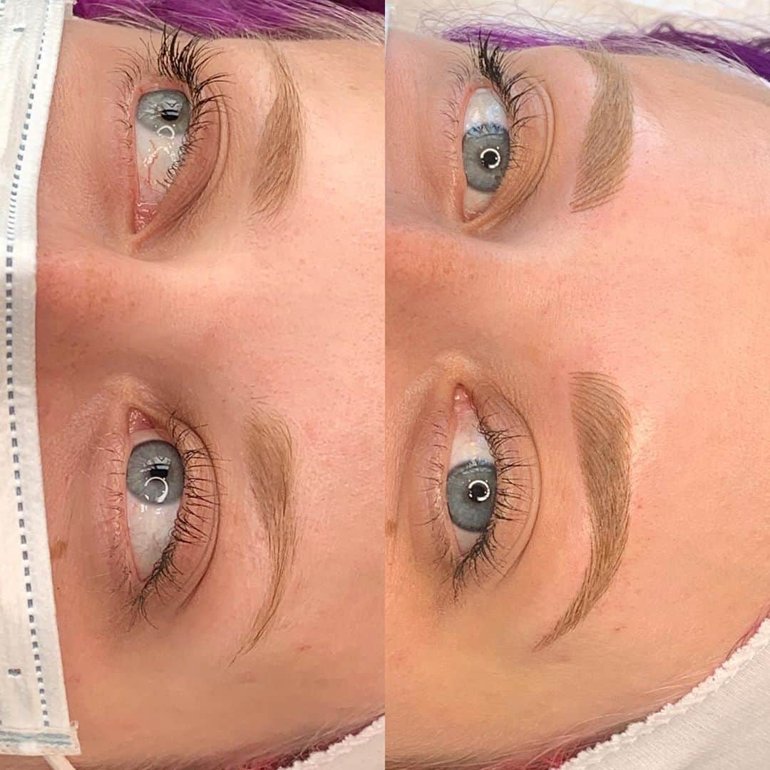 Haley Wightさんのインスタグラム写真 - (Haley WightInstagram)「The best part 🤍  Seeing everyone’s reactions to the final result is always so fun!  Interested in getting Microblading by me? Just call the studio at (971)337-5401 or visit our website at studiomeraki.net 😊 . . #microblading #cosmetictattoo #brows #eyebrows #portland #oregon #microbladedeyebrows #microbladed #meraki #ombrebrows #microblade #portlandmicroblade #portlandmicroblading #oregonmicroblade #oregonmicroblading」10月8日 1時59分 - cosmobyhaley