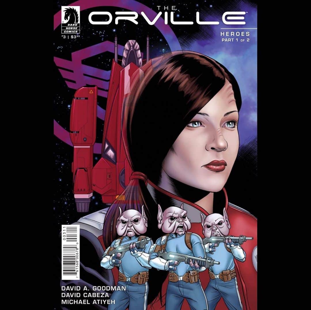 ジェシカ・ゾアのインスタグラム：「I can’t get over this amazing cover of @darkhorsecomics’ #TheOrville issue 7! Be on the lookout for it in November.」