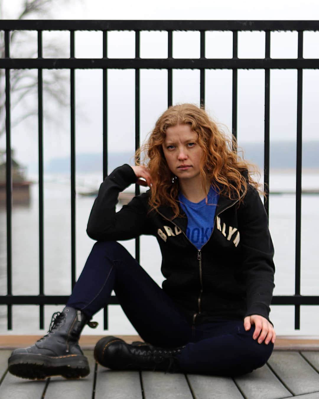 ブルックリンインダストリーズのインスタグラム：「Zoey in BK Type and the new Captain Zip Up. #brooklynindustries #liveworkcreate #womensfashion   20% off orders of $100+ with code FALLSAVINGS at checkout.」