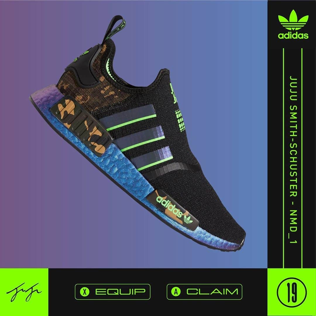 Foot Lockerさんのインスタグラム写真 - (Foot LockerInstagram)「Game don’t quit. @juju and @adidas created the NMD_R1 “Team JuJu” to celebrate his love for gaming. Dropping 10/15!」10月8日 4時00分 - footlocker