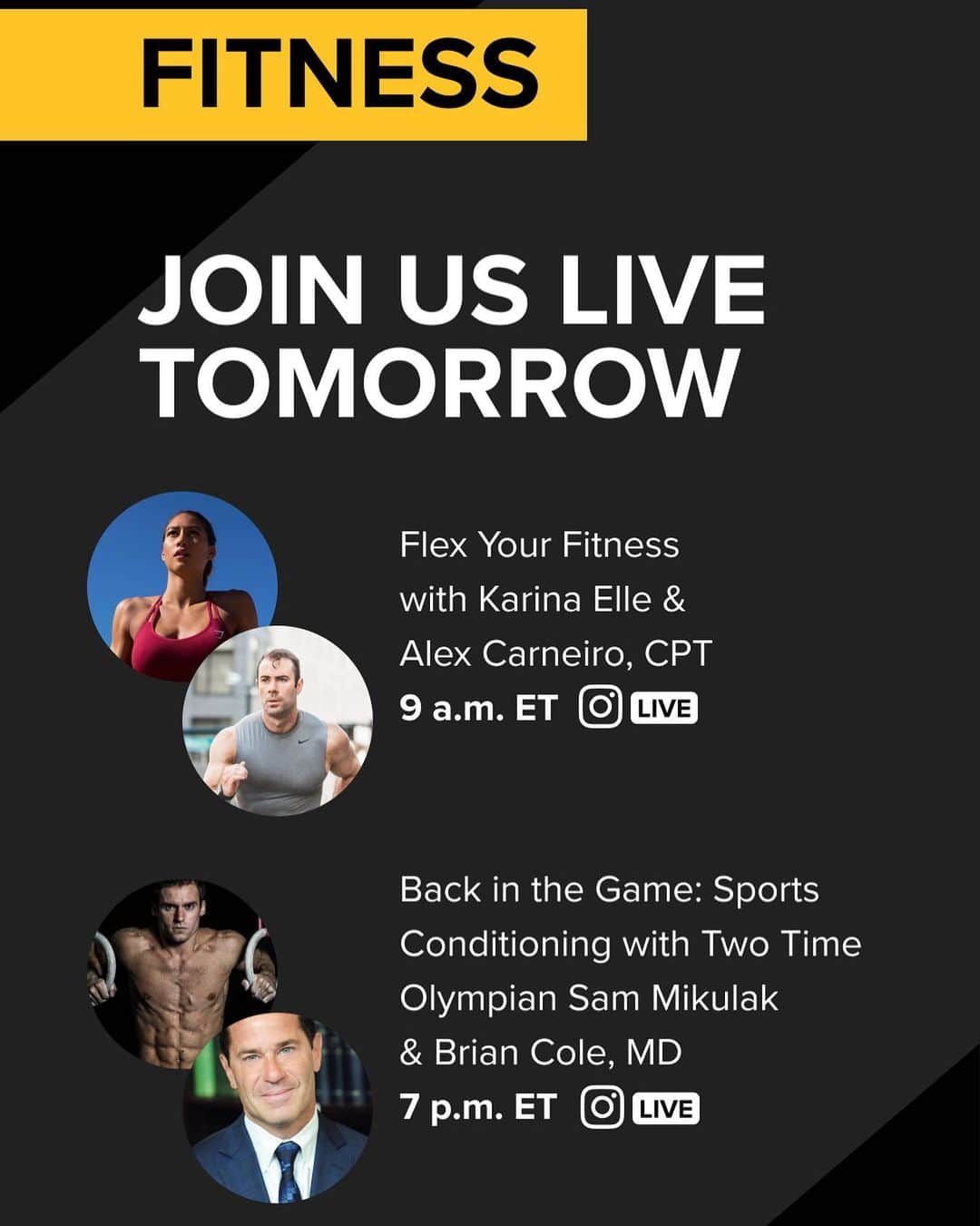 サミュエル・ミクラクのインスタグラム：「Join Dr. Cole and I tonight as we talk about coming back after quarantine live on the @optimumnutrition page at 7 EST!」