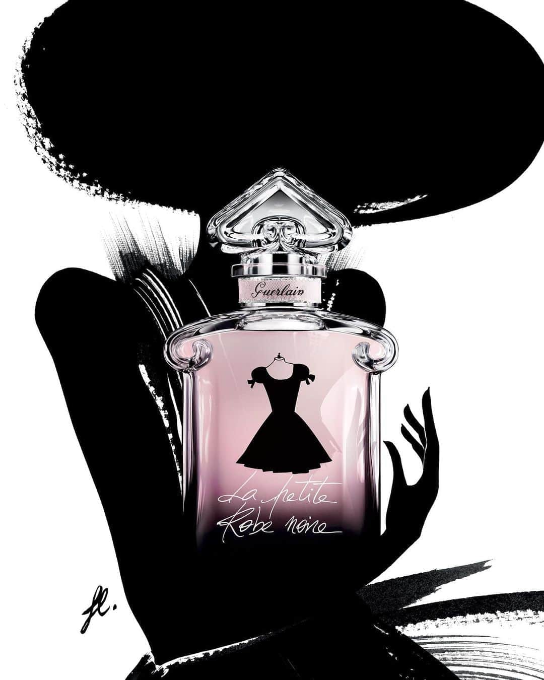 のインスタグラム：「Iconic. Timeless. Utterly irresistible.  Created in 2012 by Guerlain Master Perfumer Thierry Wasser and Guerlain Perfumer Delphine Jelk, La Petite Robe Noire is a tribute to the enduring icon of la Parisienne. Rich notes of black cherry, rose, black tea, and patchouli weave together to create an unforgettable fragrance. Unabashedly feminine, completely addictive.   @thierrywasser  #Guerlain #GuerlainParfumeur #LaPetiteRobeNoire #Perfume #Paris」