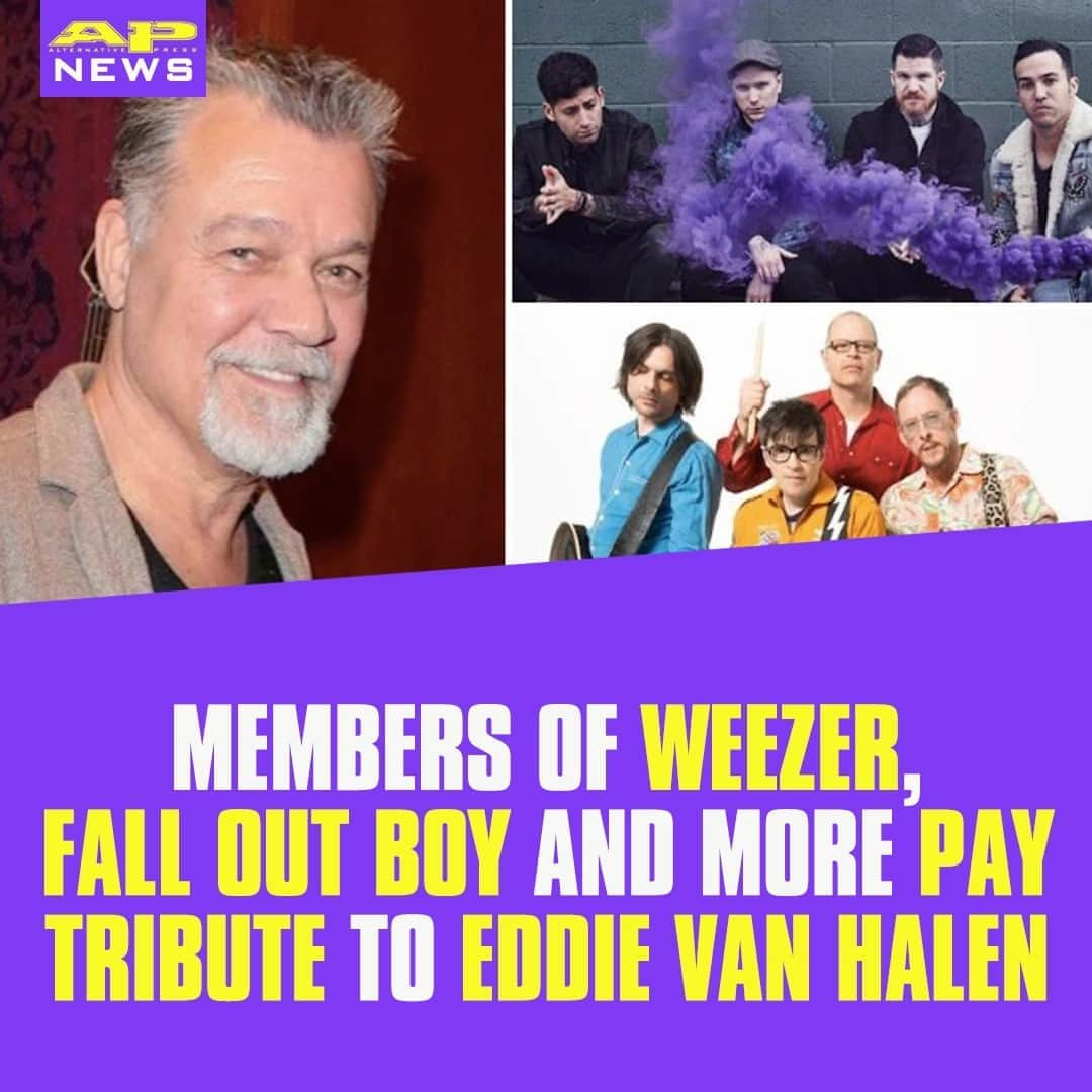 Alternative Pressさんのインスタグラム写真 - (Alternative PressInstagram)「Here’s how @OzzyOsbourne, @Weezer, members of @falloutboy and more are paying tribute to @eddievanhalen after his sudden death⁠ LINK IN BIO⁠ .⁠ .⁠ .⁠ #eddievanhalen #restinpeaceeddievanhalen #ripeddievanhalen #vanhalen #rip #ozzyosbourne #weezer #falloutboy #fob #altpress #alternativepress」10月8日 5時01分 - altpress