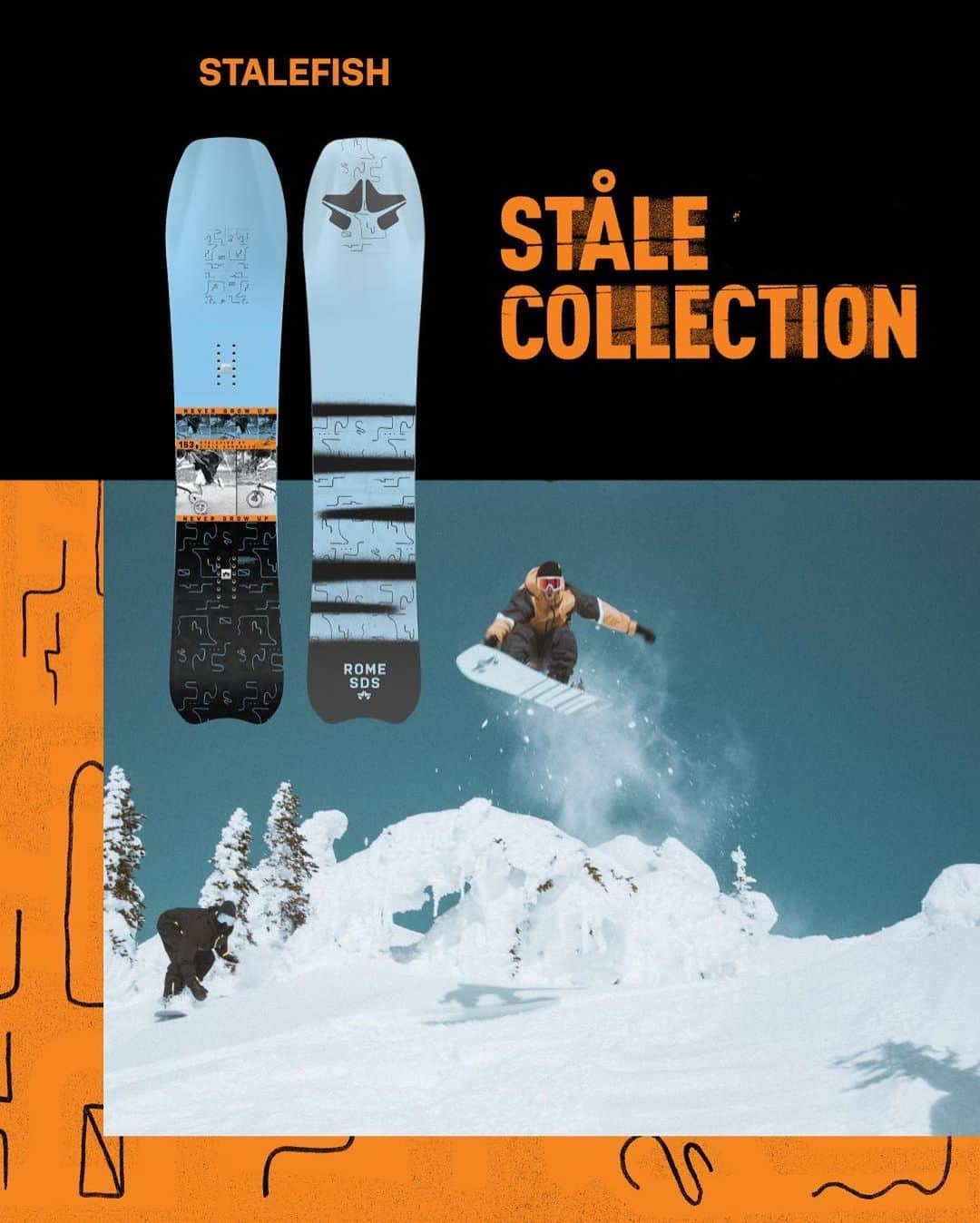 ステール・サンドベックさんのインスタグラム写真 - (ステール・サンドベックInstagram)「@romesnowboards just launched their new website🙌🏼 And with that im super excited to announce the «Stale Collection» with multiple boards in multiple sizes👊🏽👊🏽 Been really cool to be a part of creating some brand new boards for this season⚒ Really happy on how these turned out! Hope you like em too🙏🏼 #NeverGrowUp (Reklame)」10月8日 6時15分 - stalesandbech