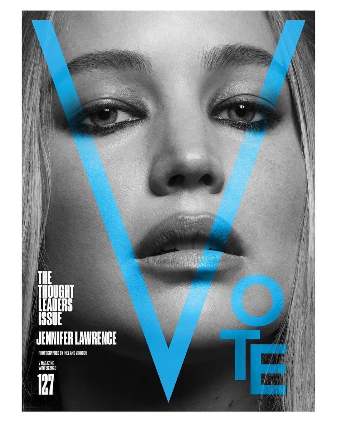 Hung Vanngoさんのインスタグラム写真 - (Hung VanngoInstagram)「@vmagazine V127: THE THOUGHT LEADERS ISSUE featuring the amazing #JenniferLawrence 🖤⭐️💫✨⚡️🌟. Photography by @inezandvinoodh Interview by @owenmyers Fashion by @aryehlappin Casting by @itboygregk Hair by @benskervin Makeup by @hungvanngo」10月8日 6時15分 - hungvanngo