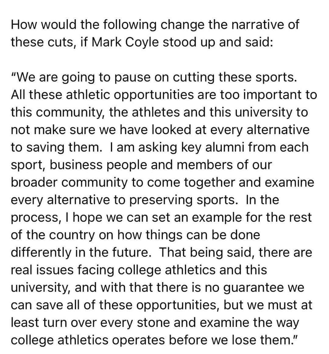 Inside Gymnasticsさんのインスタグラム写真 - (Inside GymnasticsInstagram)「John Roethlisberger, in his letter to the President of the University of Minnesota.   #SaveOlympicSports」10月8日 6時19分 - insidegym