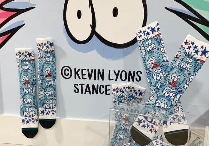 Stanceのインスタグラム：「✅GET OUT AND GO VOTE! 🗳  This is your chance to make a difference for your future! Make sure to get the message out there by picking up a pair of our @klyonsnatborn “Get out and VOTE” styles. For more information on where to register to VOTE…Hit link in bio.」