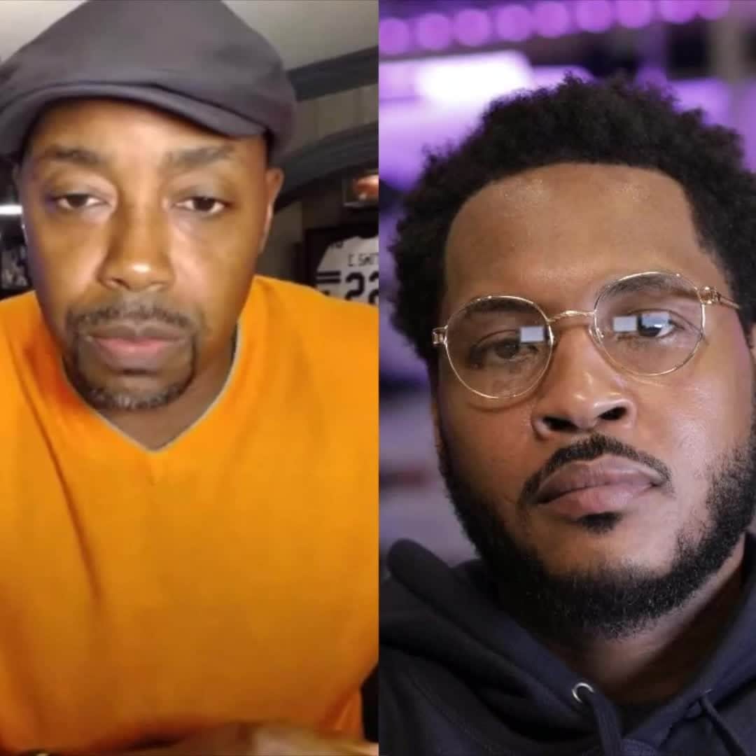 カーメロ・アンソニーのインスタグラム：「Always a great conversation when I connect with my guy @WillPowerPacker of @WillPackerProductions. Go to my YouTube channel to hear us touch on voting, storytelling, and creating your legacy. Link in bio. #WhatsInYourGlass #STAYME7O」