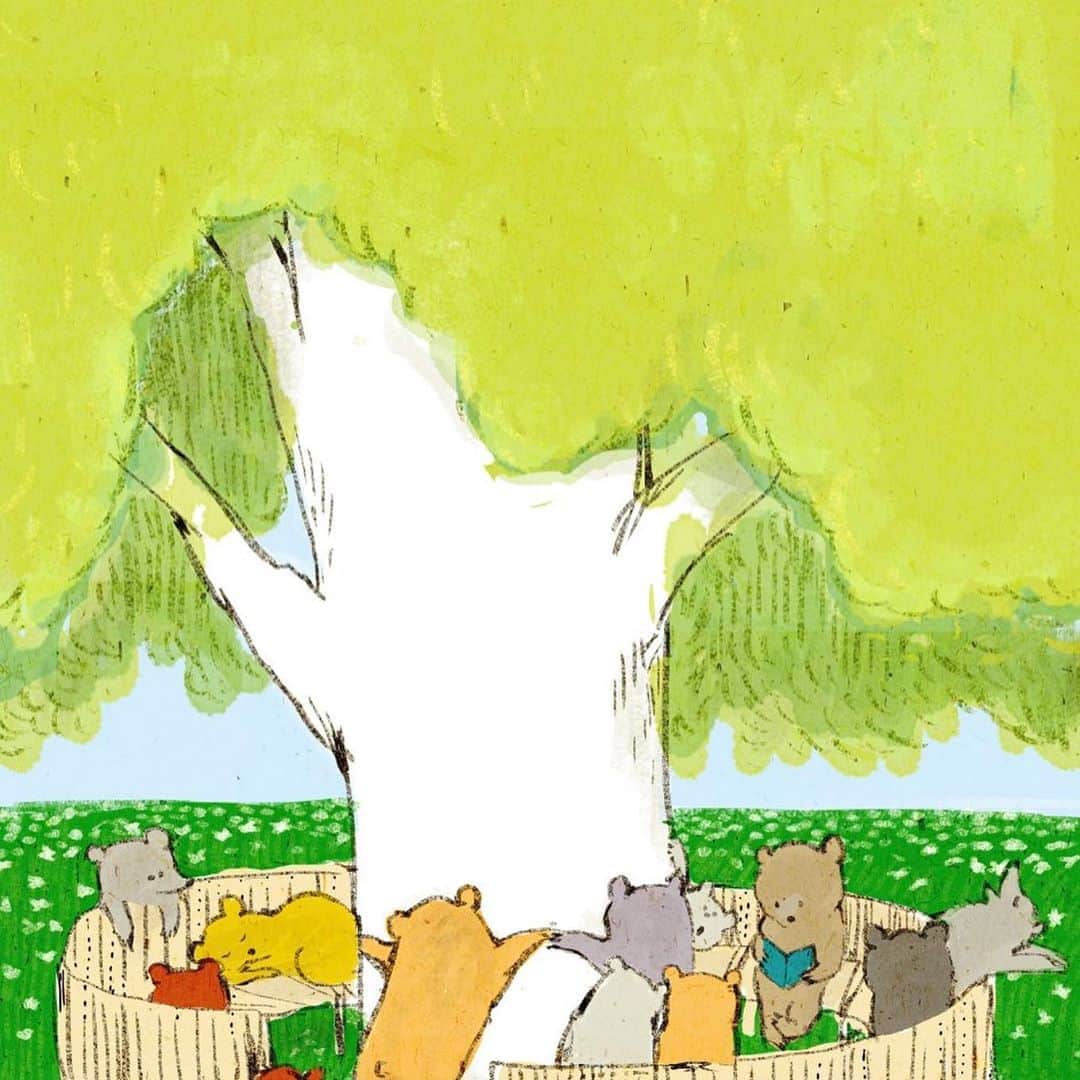 のインスタグラム：「木の日 #木#tree#illustration #momoro#ももろ#イラスト」