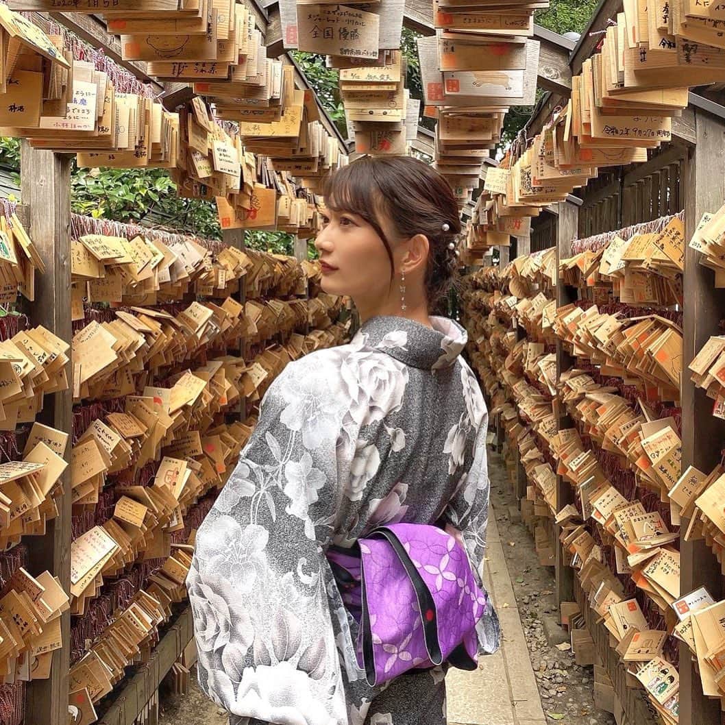 のインスタグラム：「🖤💜 #川越 #着物」