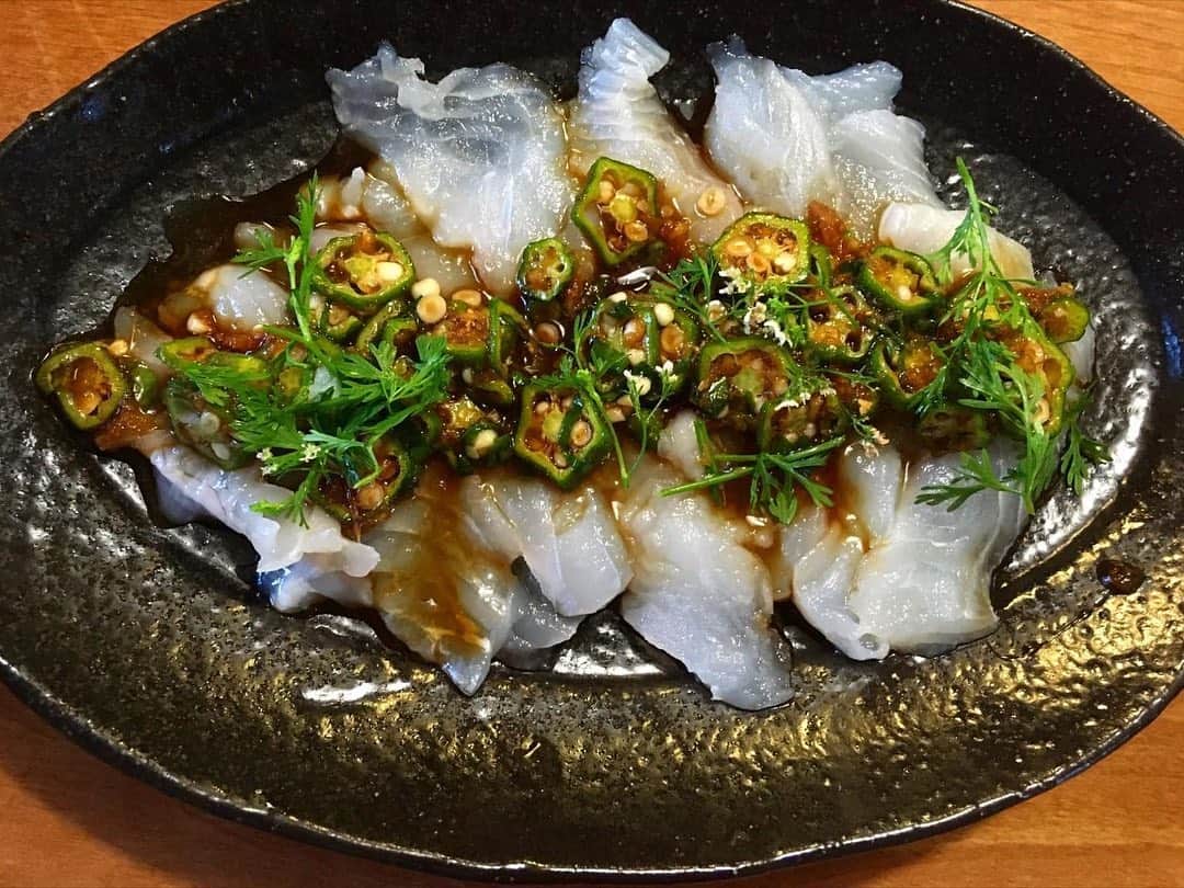 門脇麦さんのインスタグラム写真 - (門脇麦Instagram)「.﻿ 🏠🍽﻿ ﻿ 人参と炙り蛸のマリネ﻿ タコ。好き。﻿ 蛸は炙ると最強﻿ 炙りは最強﻿ ﻿ ナスが好き﻿ 炒めても蒸しても焼いても揚げても好き﻿ ﻿ ヒラメ﻿ すき。﻿ 洋風でも美味しいけど﻿ お刺身もそりゃもちろん美味しいけど﻿ この日は中華風で💁‍♀️﻿」10月8日 18時10分 - mugi_kadowaki