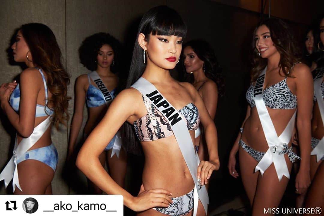 美馬寛子のインスタグラム：「@__ako_kamo__ at Miss Universe  2019 in Atlanta 🇯🇵🇺🇸✨﻿ ﻿ ﻿ ﻿ ﻿ ﻿ ﻿ ﻿ ﻿ ﻿ #missuniversejapan #missuniverse #missuniverse2020 #missosology #japan #pageantsthatmatter #relevantpageants #event #missosologybig5 ﻿ ﻿ @missuniverse﻿ @missuniversejapan」