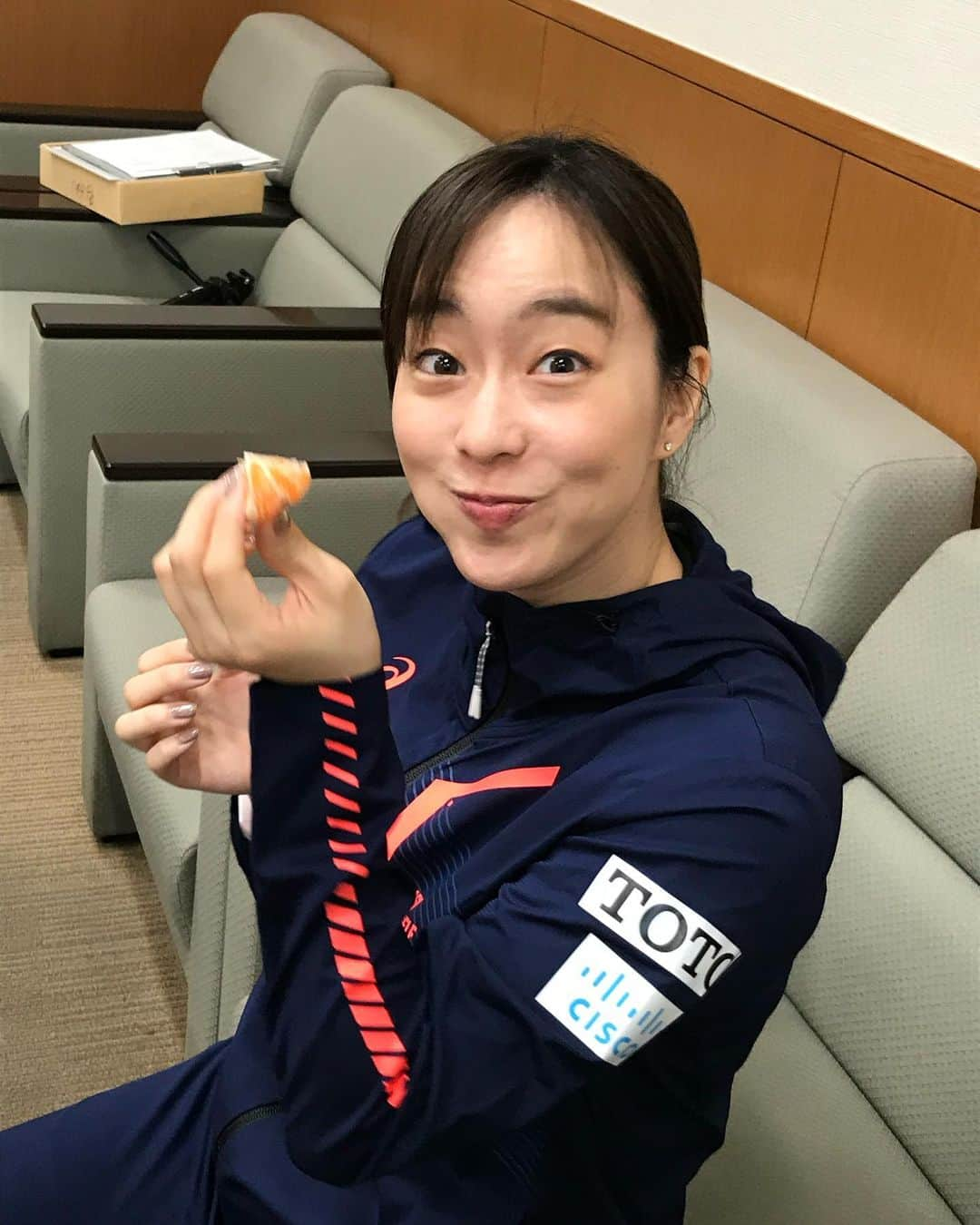 石川佳純さんのインスタグラム写真 - (石川佳純Instagram)「*** 全農さんでみかんを頂きました🍊 美味しかった〜🥰 #美柑王 #とっても甘いです❣️」10月8日 11時50分 - kasumi.ishikawa_official