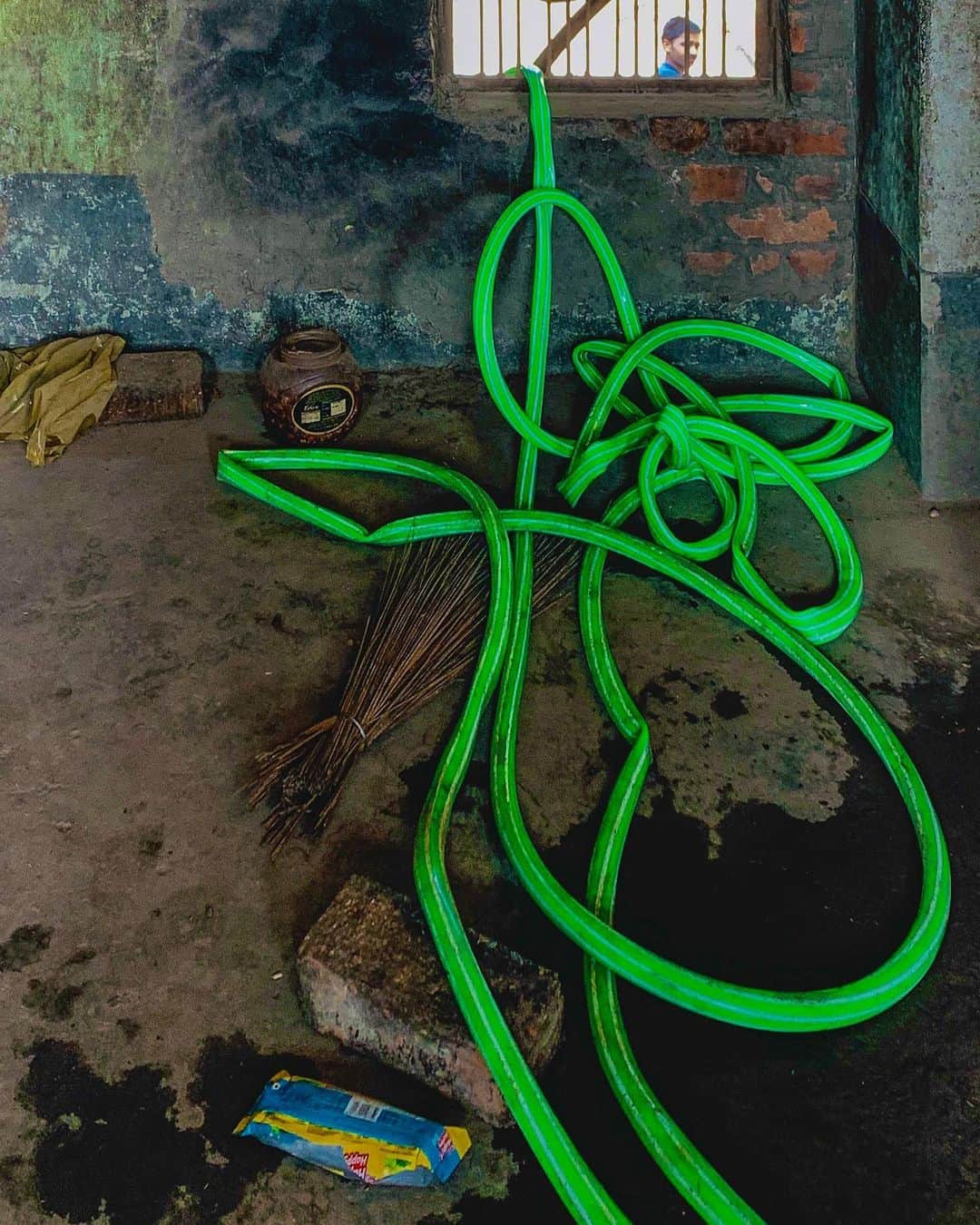ジョン・スタンメイヤーさんのインスタグラム写真 - (ジョン・スタンメイヤーInstagram)「Like yesterday’s water pitchers, never would I have imagined being giddy over garden hoses until this latest trip to India. This evening with more triptychs during random encounters with...hoses. A mustard yellow fellow, patched with pink and blue wrappings to keep from leaking, curled up neatly at home in the tiny village of Tarn Taran in Punjab. The pinkest pink garden hose ever, originating from nowhere, connected to nothing, swallowing a neon lime-colored friend in Bhagalpur, Bihar. And a greenest of green tangled hose, in all places inside a chai shop in the small town of Chandauli, Uttar Pradesh. Through these moments of complete disconnection from the story, I find meanings to the story I am working on. ⠀⠀⠀⠀⠀⠀⠀ India’s Daunting Challenge: There’s Water Everywhere, And Nowhere - Chapter 8 of the @outofedenwalk, my latest story in the August 2020 of @natgeo magazine. ⠀⠀⠀⠀⠀⠀⠀ #triptych #gardenhose #yellow #pink #green #nothingspecial #peace #love #punjab #purnia #bihar #uttarpradesh #india @natgeo @outofedenwalk #walkingindia #edenwalk」10月8日 13時53分 - johnstanmeyer