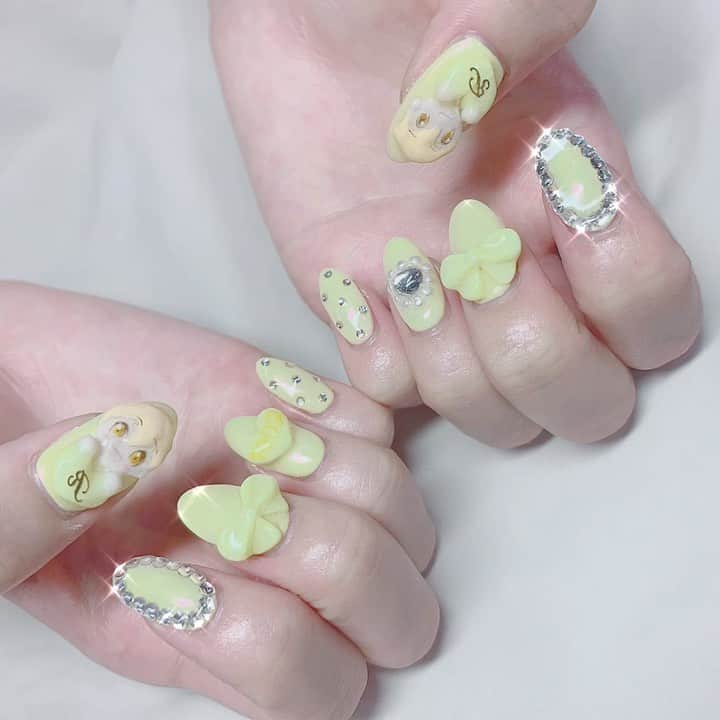 田口未彩のインスタグラム：「💅💛  ネイル新しくしてきた〜💛  今回もるぅとくんネイル💛 親指にるぅとくんが...かわぃぃ...💛  ちょー可愛くてお気に入り🐹💛  ネイルしてもらってる時 お店ですとぷりの無観客ライブの映像 流してくれて、すとぷりのお話 たくさん聞いてくれて 楽しい時間だった〜☺️💛💛  今回もありがとうございました💛 (@anvioginza )  #ネイル　#すとぷり　#るぅとくん　#すとぷりネイル　#るぅとくんネイル　#推しカラーネイル #にゅーねいる」