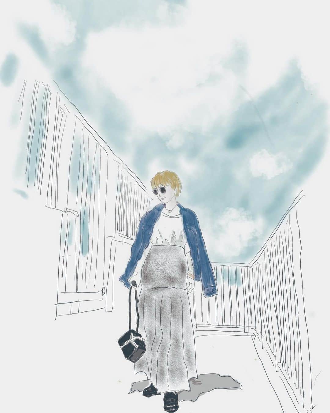 藤田敦子のインスタグラム：「ㅤ @sono823 がこんなに絵が上手いなんて 知らんかったどー！！！💦 ㅤ すごく素敵に @regalladies_official の靴を 履いた時の写真を描いてくれた🥺🥺」