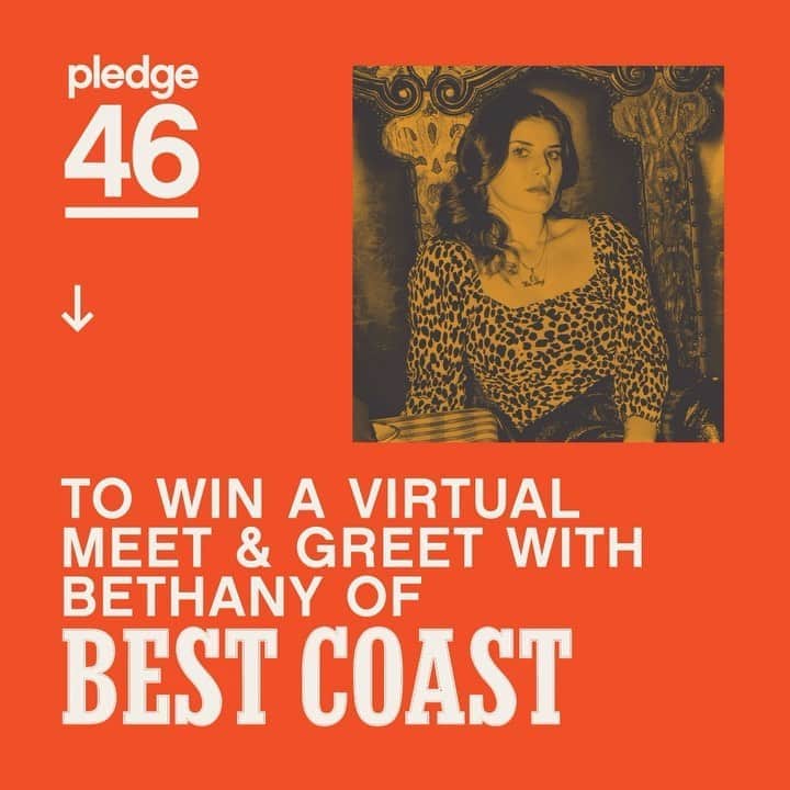 ベスト・コーストのインスタグラム：「want to win a virtual meet and greet with me and fight to elect a new president at the same time? I’ve partnered with @pledge46 to help you vote & get involved so we can say bye-bye to 45 🗳 ⁣ ⁣ link in bio to enter! ⁣ ⁣ #pledge46 #vote46」