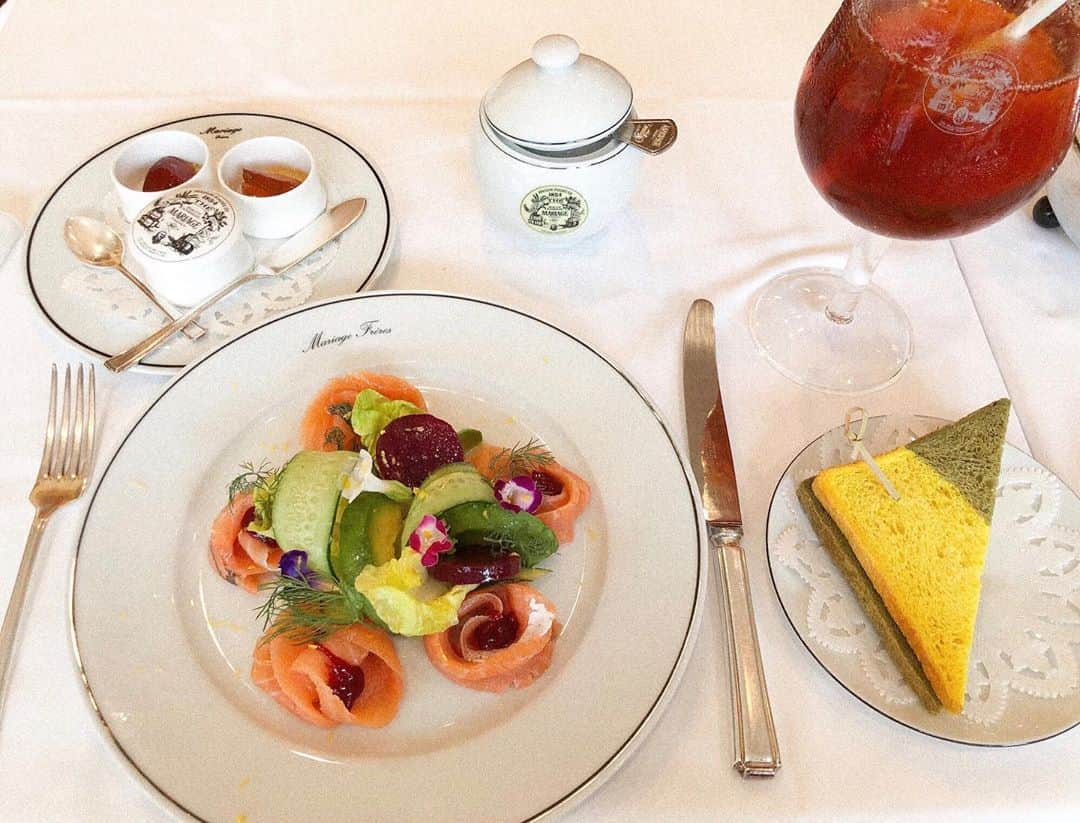 吉岡結紀のインスタグラム：「✐☡ ・  MARIAGES FRÈRES☕️🇫🇷🤍 ・ #archive」