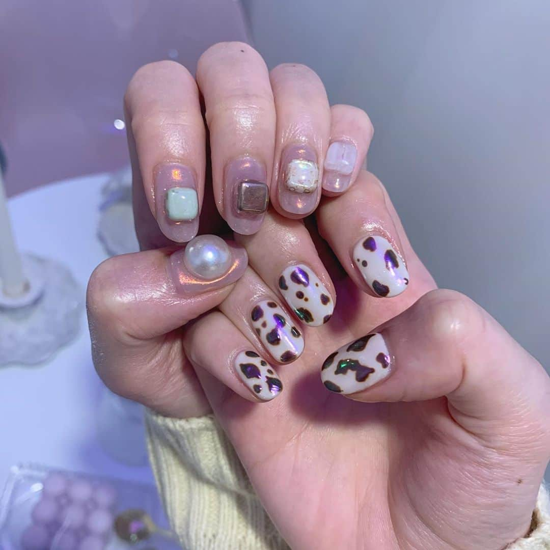 ふくれなさんのインスタグラム写真 - (ふくれなInstagram)「NEW💅💗 牛柄可愛い🐮🍼」10月8日 20時20分 - fukurena