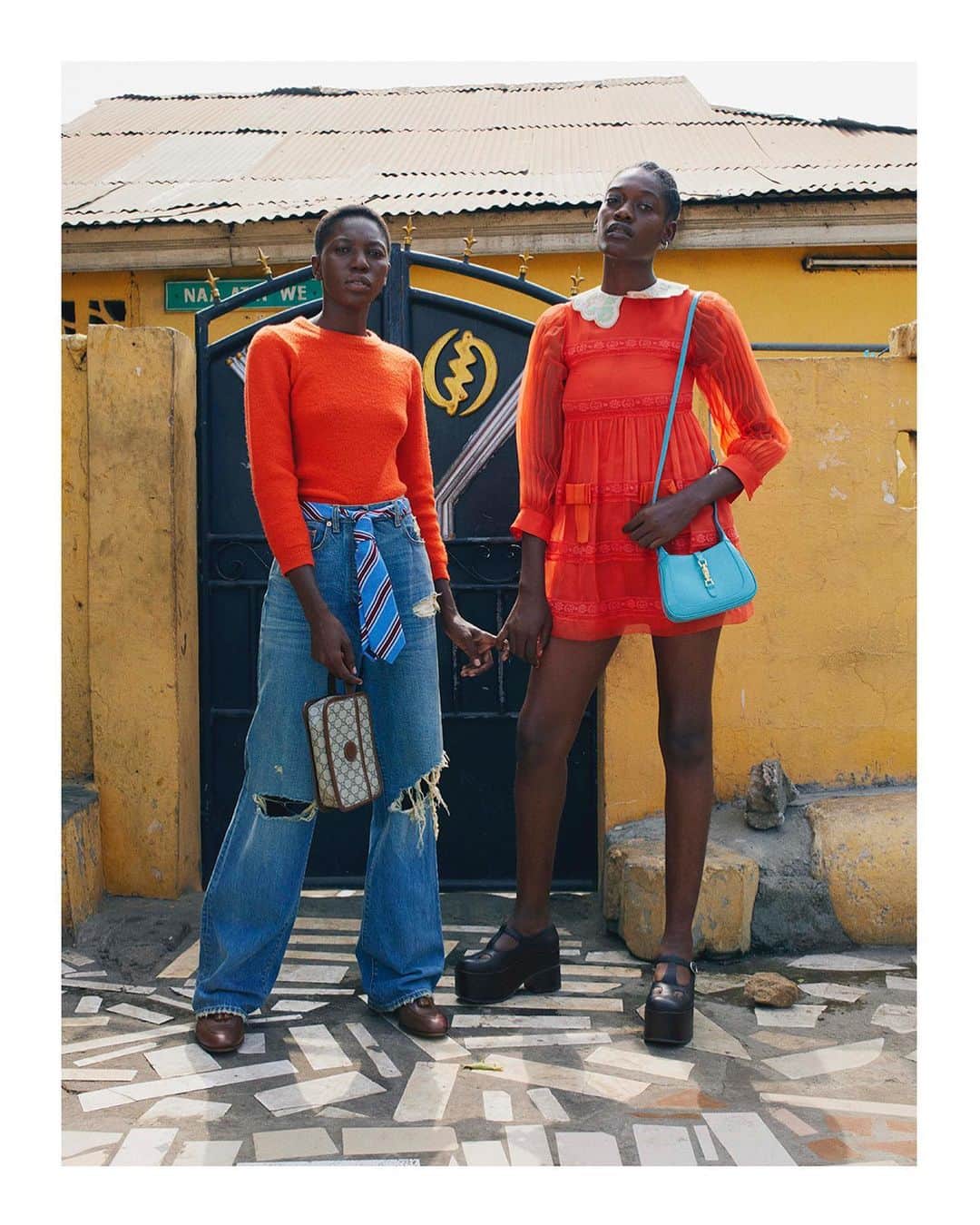 グッチさんのインスタグラム写真 - (グッチInstagram)「A gallery of images from ‘We Are all They’ by @manjujournal—a global art and culture platform dedicated to young creative talents through contemporary African fashion, music, photography and society. Created in collaboration with @vibecalledtech, the narrative explores questions of gender fluidity and how it pertains to Ghanaian culture. Models wear looks from #GucciFW20 and the #GucciJackie1961 bag—designed by @alessandro_michele with a new genderless attitude. Photography by @cozyshrt and styling by @kusikubi.  Watch the video on #Gucci’s IGTV. #AlessandroMichele #GucciEditorials」10月8日 21時13分 - gucci