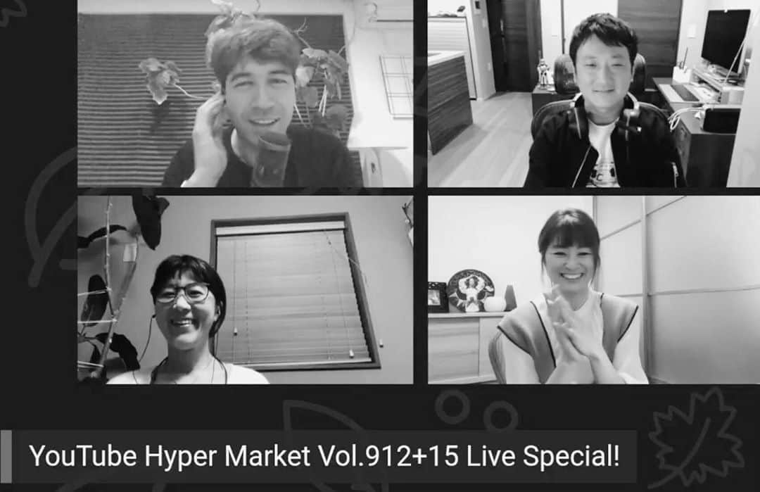 のインスタグラム：「昨日夜に参加した、サッシャさん率いるトーク番組YHMのライブ配信が公開されました！  ライブ中にコメントくださったみなさん、不慣れで全て取り上げられずすみません。全部読ませていただいていましたよ〜ありがとう😊  F1の話、尾崎さんの新居、皆さんからの質問、インスタにあげているアートワークのことなどお話しています！ オリジナルジングル生歌唱も！？  https://youtu.be/QHD92n-7muE    @sascha348 ﻿ @acco3_fugu3 ﻿ @watarukoarai ﻿ ﻿ #mhm #musichypermarket #yhm #youtubehypermarket﻿ #サッシャ #Sascha #尾崎亜希子 #小荒井弥 #junfutamata」