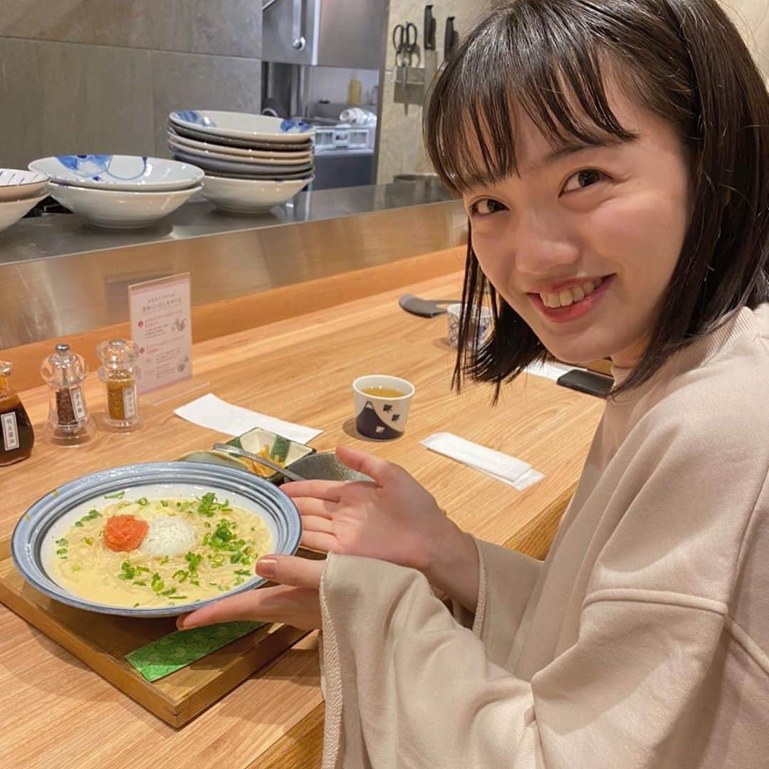 希山愛さんのインスタグラム写真 - (希山愛Instagram)「* #東京たらこスパゲティ の #たらこと豆乳のカルボナーラ 🥚  麺は生パスタやけんもっちもちで クリーミーな豆乳にぷちぷちしたたらこが もっう、最高なんです！！ めっちゃ美味しかった〜😋   久しぶりに里依ちゃんに会ったんです！！  昔からずっと私のお姉ちゃんみたいな存在で 会えて嬉しかったな〜〜 まだまだずっとおりたかったな〜大好き🥺♡  #東京のお姉ちゃん  #希山愛 #ばってん少女隊」10月8日 22時19分 - kiyama_ai_official