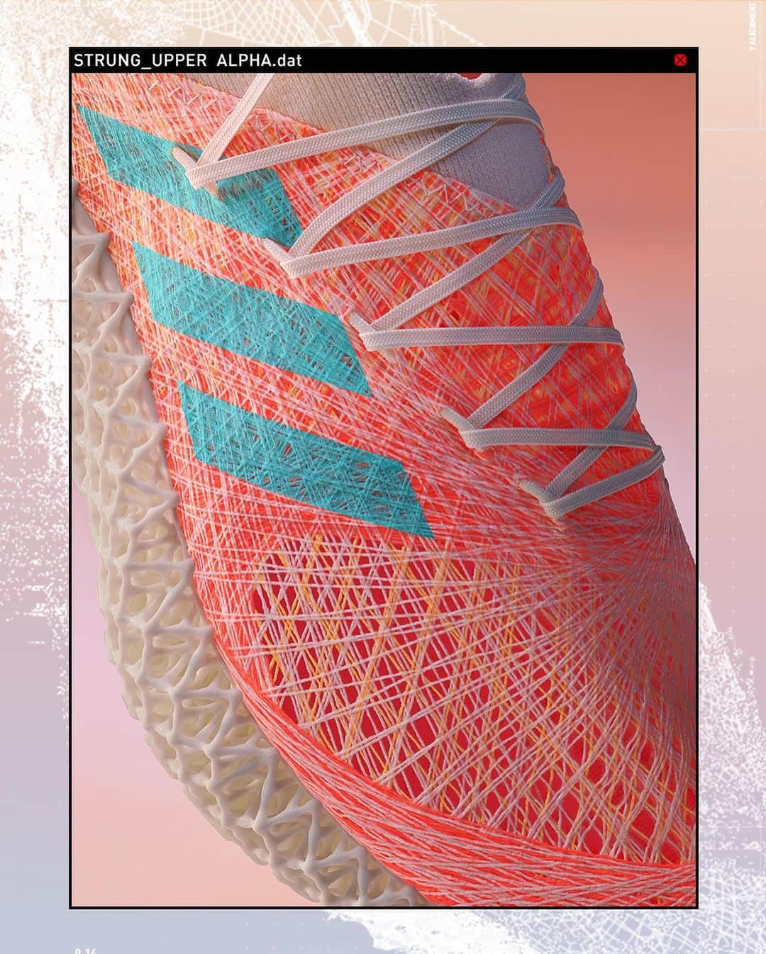 adidasさんのインスタグラム写真 - (adidasInstagram)「FUTURECRAFT.STRUNG⁣ Coded thread by thread for speed.⁣⁣ ⁣⁣ Imagine a shoe that's so synced to you, you almost can't feel it. STRUNG is first-of-its-kind textile creation tech made for just that. Our first proof of concept is FUTURECRAFT.STRUNG, made in partnership with @kram_weisshaar.  ⁣⁣ Every single thread of the shoe is individually selected and data-mapped for runners hitting 5m/sec. The result is a seamless, lightweight cocoon precisely tuned to how you really move.   Read more now at adidas.com/futurecraft/strung #FUTURECRAFT」10月8日 22時59分 - adidas