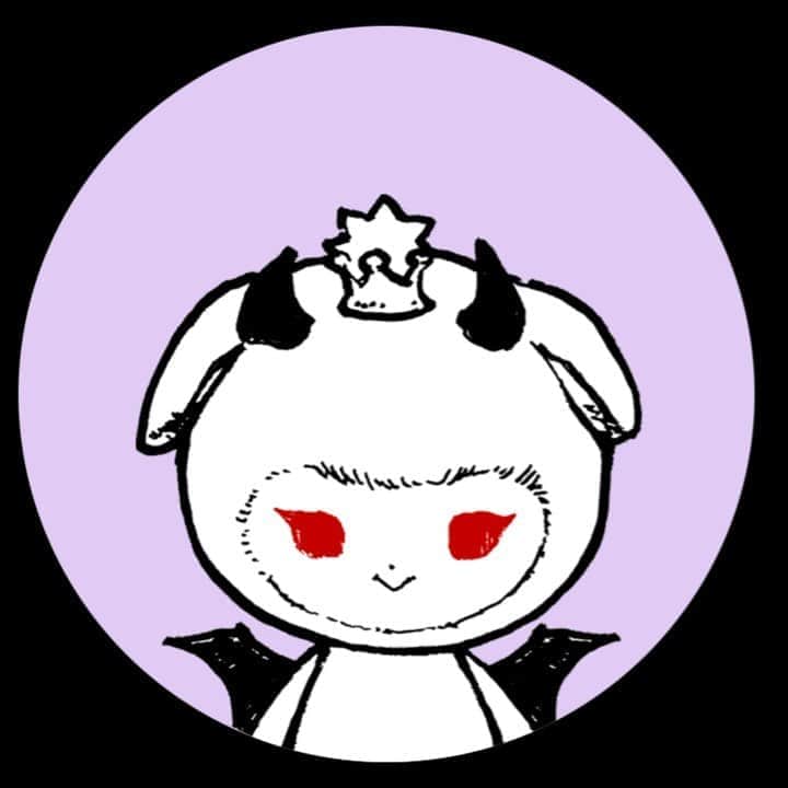 加倉井ミサイルのインスタグラム：「クックック……！🦇😈🦇  #ワルミミ #warumimi   #今日のミミちゃん🐏 #todaysmimi🐏 #sofvi #vag22  #medicomtoy #絵本  #manga #cartoon #cartoons  #painting #illustration #art #artwork #artist #picturebooks #Childrensbook #childrenbook #stuffed #softtoy #softtoys #stuffedanimals #stuffedsheep  #sheep #happy」