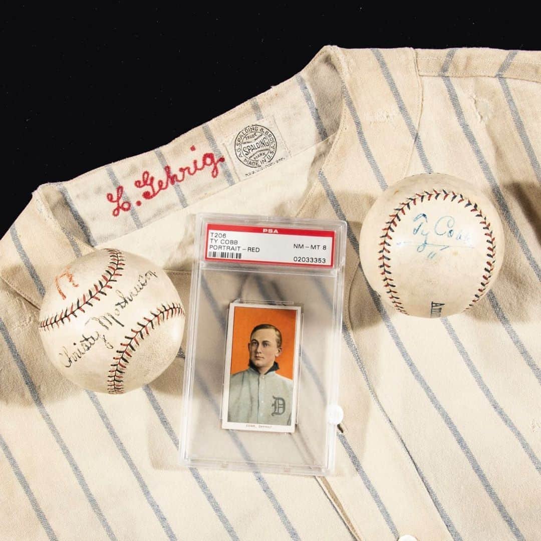 クリスティーズさんのインスタグラム写真 - (クリスティーズInstagram)「This December we're partnering with Hunt Auctions to offer an historic grouping of single-owner memorabilia and trading cards in a special auction titled Home Plate: A Private Collection of Important Baseball Memorabilia'.⠀ .⠀ The private collection has been assembled over the last 25 years and features iconic players, teams, and moments in the history of Major League Baseball with specific focus on items of scarcity.⠀ .⠀ With over 150 lots and estimates that range from $500 to $1,000,000, this exciting sale presents moments from across the history of baseball including items autographed, owned, and used by icons such as Babe Ruth, Lou Gehrig, and Ty Cobb, as well as items relating to the 1903 World Series and 1927 New York Yankees.⠀ .⠀ Home Plate: A Private Collection of Important Baseball Memorabilia — 16 December, New York⠀ .⠀ #auction #sportsauction #baseball #baseballmemorabilia #lougehrig #baberuth #tycobb #nyyankees #yankees #newyorkyankees #baseballhistory #worldseries #sports @huntauctions」10月9日 1時11分 - christiesinc