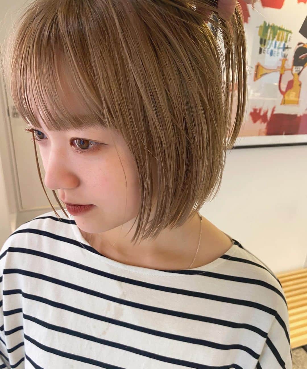 のインスタグラム：「スタッフのヘアメンテ✂︎ クリアなベージュがオススメ◎」