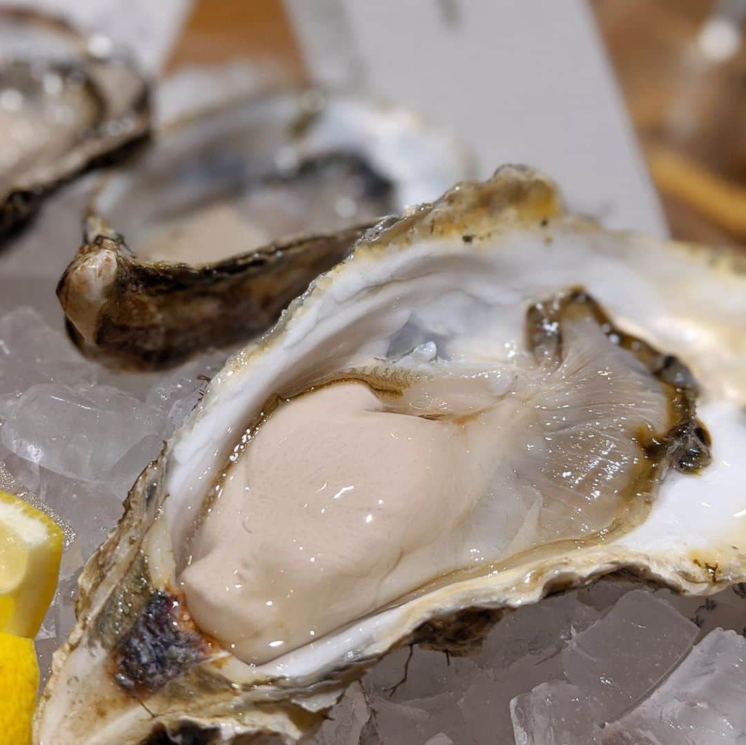 大見さなえさんのインスタグラム写真 - (大見さなえInstagram)「生牡蠣食べ比べ😍🦪﻿ 『Oysterbar&Ｗine BELON 渋谷』﻿ 牡蠣好きにはたまらないかき尽くしコース食べてきた🤤🦪﻿ ﻿ 生牡蠣は〈三重県 伊勢志摩のプレミアムオイスター〉﻿ 〈兵庫 室津〉〈北海道 厚岸〉﻿ ﻿ 生牡蠣の中でも特に好きだったのが﻿ 三重県 伊勢志摩のプレミアムオイスター👑﻿ 小ぶりでさっぱりしつつも、甘くて旨味がぎゅっと凝縮してた💓﻿ 何個でも食べたくなる味🤤﻿ 北海道厚岸の大ぶりで濃厚クリーミーさも幸せな1口だった🥺🦪﻿ ﻿ コースは﻿ 飲み放題付き牡蠣を味わうコース 6700円﻿ 【前菜】本日の前菜 2種盛り合わせ﻿ スズキのカルパッチョ 焼きなすソース﻿ ゴルゴンゾーラのポテトサラダ﻿ 【生牡蠣】産地直送　厳選生牡蠣 3種盛り合わせ﻿ 【温菜】北海道帆立と旬野菜のロースト﻿ 【牡蠣料理】牡蠣のオーブン焼き2種盛り合わせ﻿ 【パスタ】牡蠣と自社農園野菜のペペロンチーノ﻿ 【メイン】宮城県産 まるみ豚のロースト 本日のソースで﻿ 【ドルチェ】本日のドルチェ﻿ 【カフェ】コーヒー又紅茶﻿ ﻿ 生牡蠣、牡蠣のオーブン焼き2種﻿ 牡蠣と野菜のペペロンチーノといい牡蠣をしっかり堪能できた✨﻿ 単品でも生牡蠣は常時10種類ほどあるとのこと🦪﻿ ﻿ 店内落ち着いたオシャレ空間で、女子会やデートにも🙆‍♀️﻿ @oysterbarwinebelon.shibuya ﻿ ﻿ ーーーーーーーーーーーーーーーー﻿ ﻿ エリア JR渋谷駅より徒歩6分﻿ 神泉駅より徒歩5分﻿ ☎︎03-6427-8288﻿ 予算 5000円-7000円﻿ ﻿ #belon渋谷 #渋谷グルメ #渋谷イタリアン﻿ #生牡蠣 #海のミルク #渋谷デート﻿ #プレミアムオイスター」10月9日 12時07分 - tabe_megumi