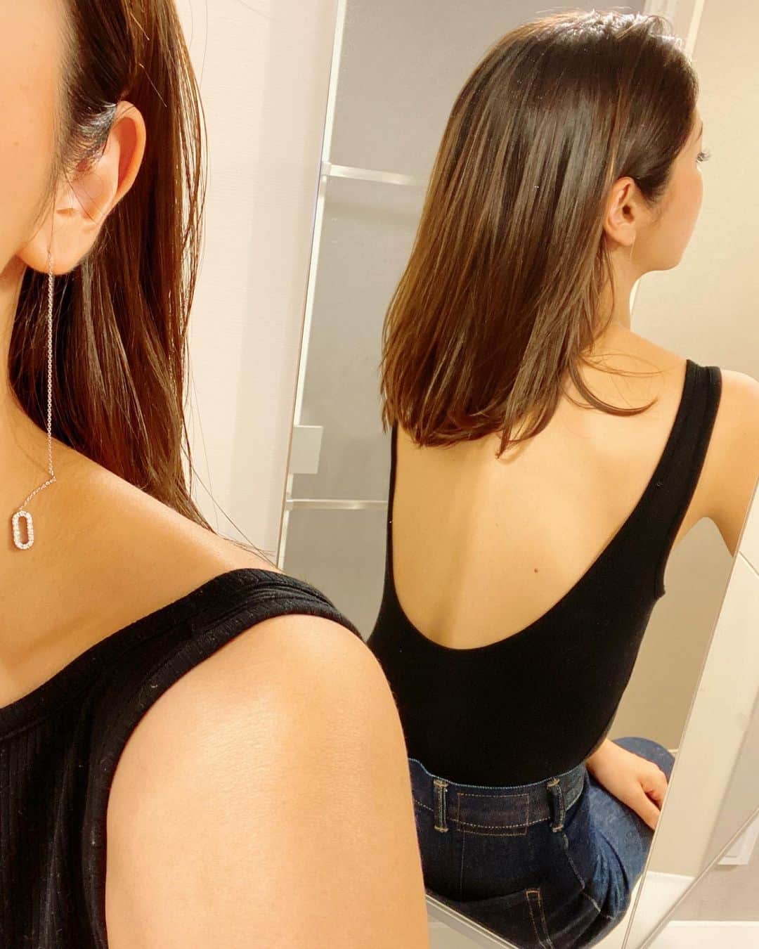 片山麻紀子のインスタグラム：「. 背中あきのお洋服のインナーに﻿ 一枚でももちろん﻿ ﻿ とっても使えるこの子👌﻿ ﻿ 日本製で肌ざわりがきもち良い﻿ Comfort linjerieライン。﻿ ﻿ 素材、生産工程、アニマルフリー…﻿ とてもサスティナブル🌏﻿ ﻿ LIBJOIEのオンラインストアから﻿ 購入できます！﻿ ﻿ ﻿ #bodysuits﻿ #libjoie」