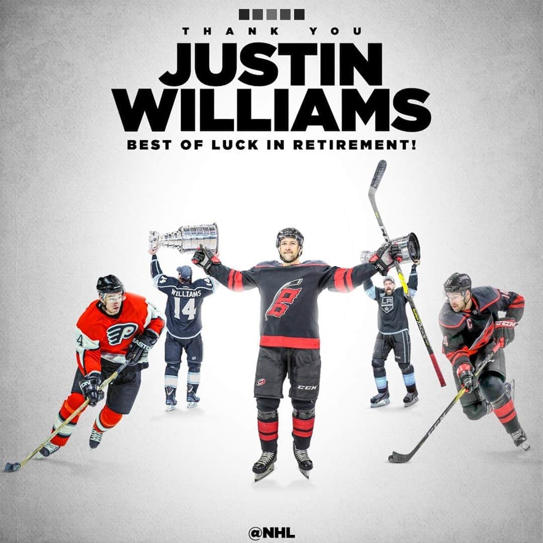 NHLさんのインスタグラム写真 - (NHLInstagram)「Mr. Game 7 has called it a career. All the best in retirement, Justin Williams!」10月9日 5時40分 - nhl