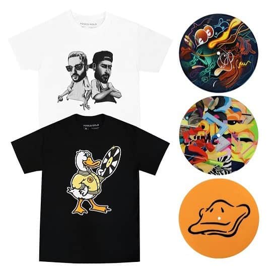 アーマンド・ヴァン・ヘルデンのインスタグラム：「New Duck Sauce merch! T-shirts, picture disk 7” vinyl & 7” slipmat. Get it at: store.foolsgoldrecs.com」