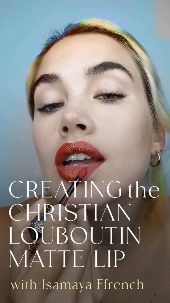 Saks Fifth Avenueのインスタグラム：「Swipe, layer, pat and pair @louboutinbeauty's matte fluid and metal matte fluid lip colors for the perfect pout as seen on makeup artist, @isamayaffrench. #SaksBeauty」