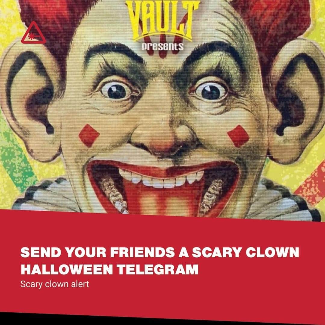 クリス・ハードウィックさんのインスタグラム写真 - (クリス・ハードウィックInstagram)「For a mere $50 a pop, you can send a scary clown as a “Screaming Telegram” to any friend (or frenemy?) of choice. ⁠ link in bio」10月9日 8時02分 - nerdist