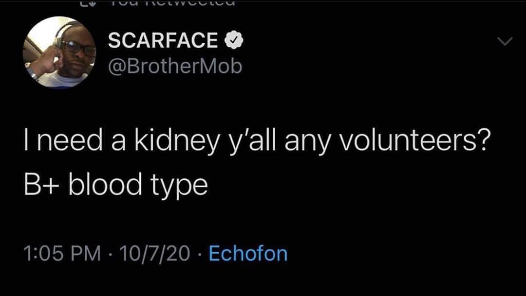 T.I.さんのインスタグラム写真 - (T.I.Instagram)「Love & Prayers  To Da Homie @brothermob  We got a bag for a volunteer...  who B+? Serious inquiries only hit my dms to verify ya B+ blood type.」10月9日 10時24分 - tip