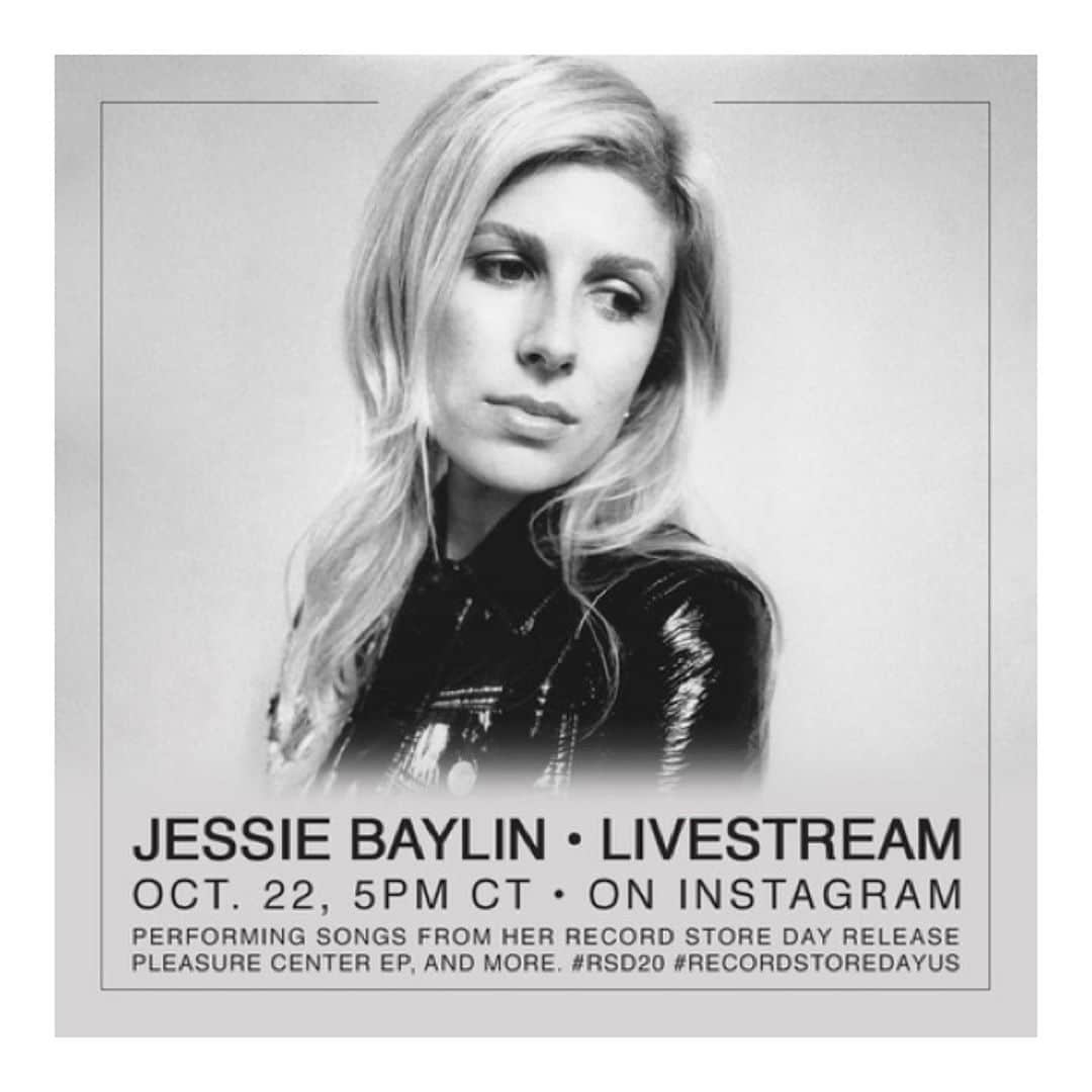 ジェシー・ベイリンのインスタグラム：「Hi 👋🏼 I’m going to get together with some friends & play Pleasure Center live on Instagram. I hope you can tune in :) ~ mark your calendars xx」