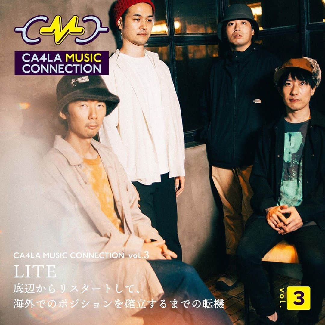 CA4LAさんのインスタグラム写真 - (CA4LAInstagram)「． ． CA4LA MUSIC CONNECTION  vol.3 ． アーティストたちにとって 作品を生み出す過程やその時々の活動の源泉には 必ず何かの転機が存在している。 ． 『CA4LA MUSIC CONNECTION』では アーティストのみなさまに ご自身の活動のターニングポイントになったことなどを 取材させていただき、お答えいただくという連載企画。 ． 第3回目にご登場いただくアーティストは LITEのみなさん。 @LITE . . Text by Atsutake Kaneko Photo by @kanatarumi  . . #ca4la #ca4lamusicconnection #cmc #LITE」10月9日 21時20分 - ca4la_official