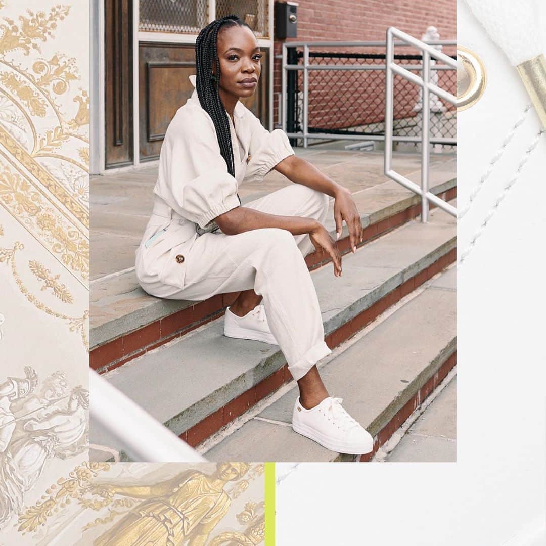 Kedsのインスタグラム：「How do we celebrate #NationalSneakerDay? By giving your favorite pairs a luxe makeover, of course. We lined the insides with a super soft and breathable leather, used butter-soft leather for the uppers and real (yes, real!) 14K gold-plated eyelets for a little something extra. A luxe experience from the inside out, these are the kind of sneakers that make everything they’re paired with feel more special. And we could all use a little more specialness in our lives right now.」