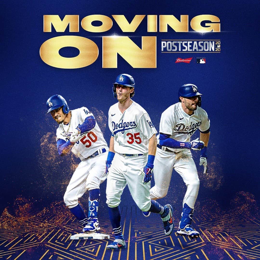 MLBさんのインスタグラム写真 - (MLBInstagram)「Business is broomin'. 🧹  @Dodgers are headed back to the NLCS for the 4th time in 5 years. #CLINCHED」10月9日 14時12分 - mlb