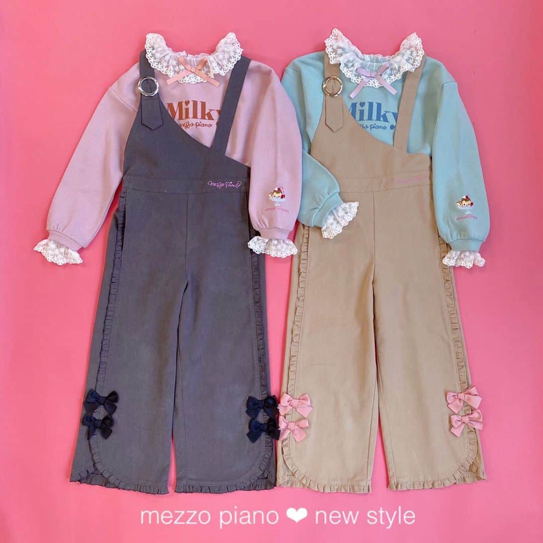 メゾピアノ トレーナー、ワンピース&サロペット セット 歩ん