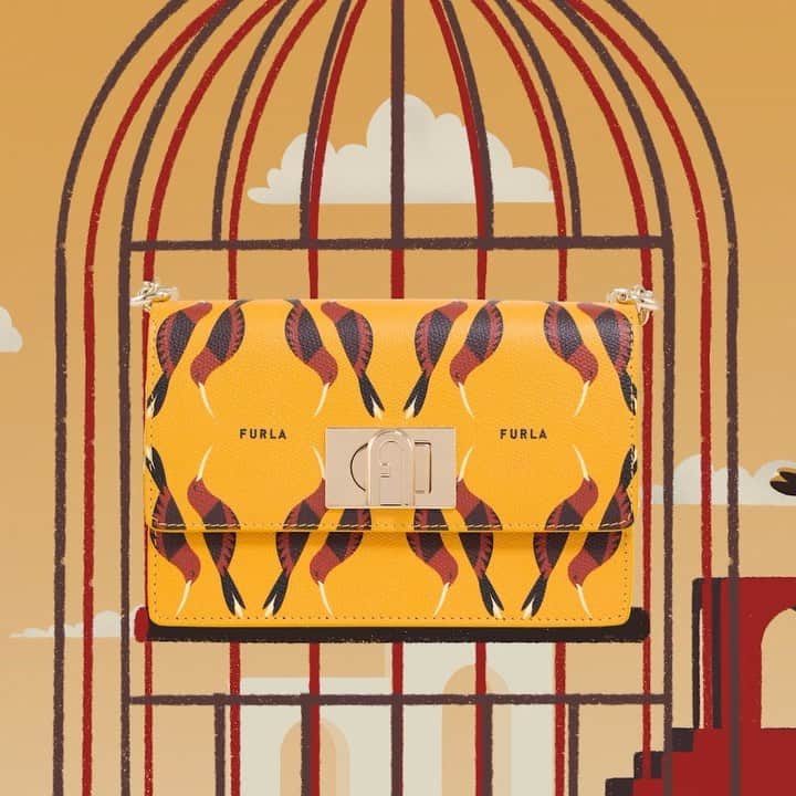 フルラのインスタグラム：「Break free with the Furla 1927 Mini Crossbody and its unique hummingbird pattern and design.  #thefurlasociety #furlafeeling #newcollection #furla #accessories #fashion」