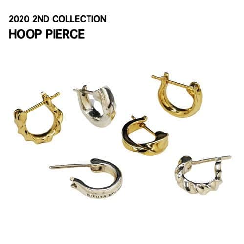 のインスタグラム：「• 2020 2nd collection  Hoop Pierce  新作のフープピアス。キャチが必要ないタイプなので、すっきり着けられます。 複数ピアスを着ける方にもオススメです。 | https://online.puerta-del-sol.jp (From profile) | #hoopearrings  #pierce  #ピアス  #フープピアス  #gold  #PUERTADELSOL #PDS #プエルタ #プエルタデルソル #accessory  #jewelry #ジュエリー #アクセサリー #メンズアクセサリー #レディースアクセサリー #リング  #ring #necklace  #ネックレス #madeinjapan  #fashion  #tokyo #japan | #Ebisu /03-5789-9470 @puertadelsol_official | #Osaka /06-6136-5345  @puertadelsol_osaka」