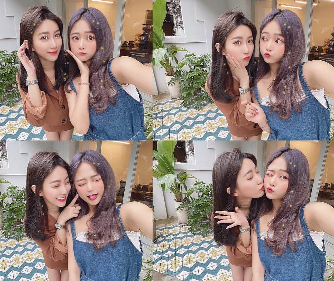 徐薇涵（Wei Han Xu）さんのインスタグラム写真 - (徐薇涵（Wei Han Xu）Instagram)「好久沒有拍這種四連拍😜 好青春的感覺喲🤣 剛好把握到好時機 拍完照就下雨了🌧️ 🐬🧡」10月9日 23時05分 - pppig