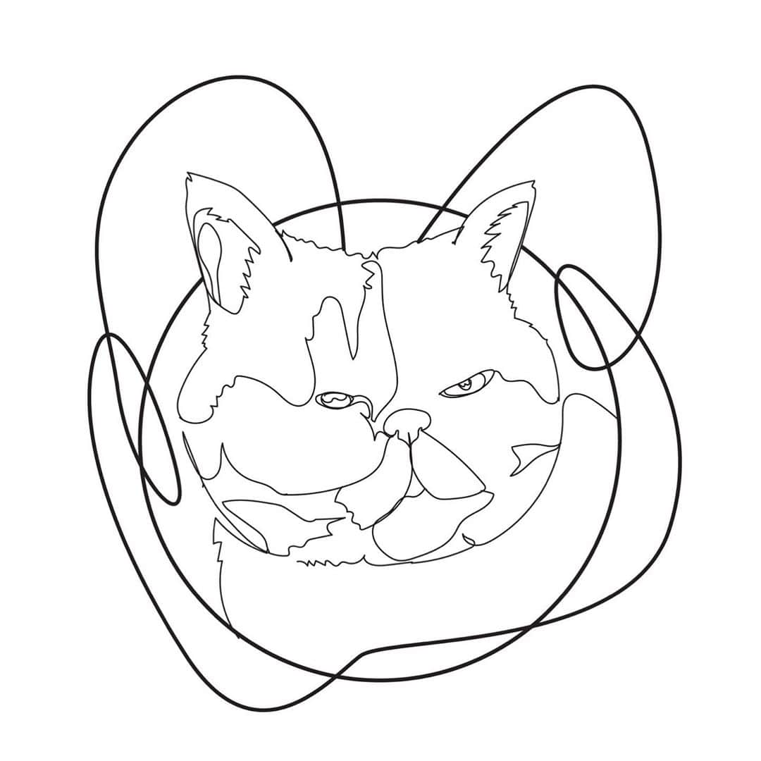 Pudgeのインスタグラム：「#PudgeFanArt by @oneloveoneline 🤍 The artist, James was kind enough to send a discount code along with this artwork. If you’d like your pet to be turned into a work of art, check out @oneloveoneline and use code PUDGE15 to save 15%  #pudgethecat」
